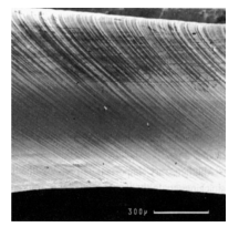 Microstructure showing slip lines