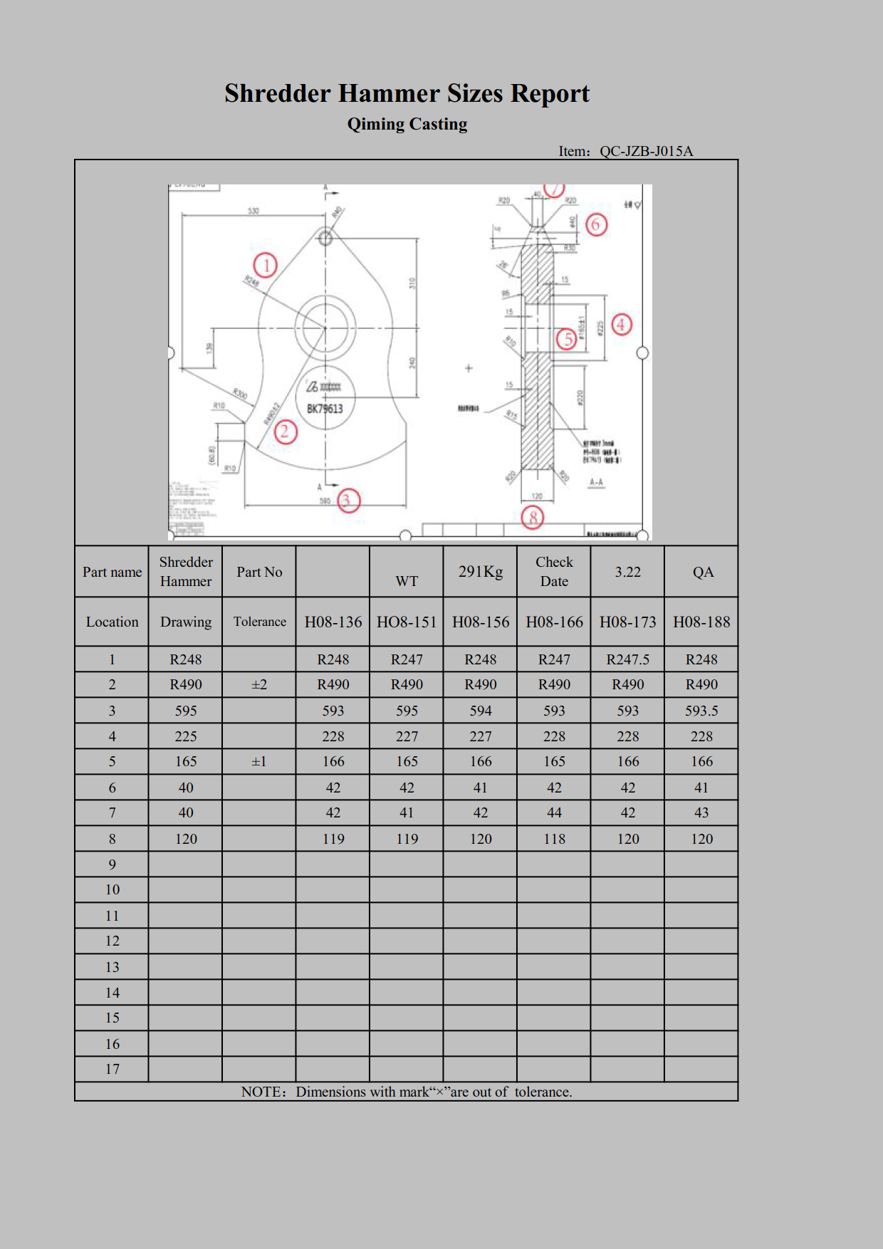 Shredder Hammer Sizes Report